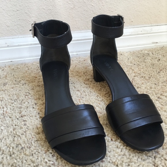 Vince Rain City Heeled Sandals w/ lizard embossing - Picture 2 of 7